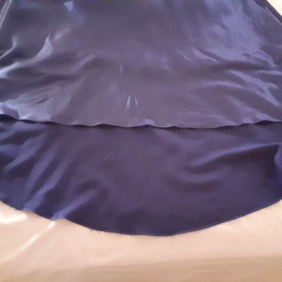 Asymmetrical Rhinestones Halter Back Gown - Picture 9 of 10